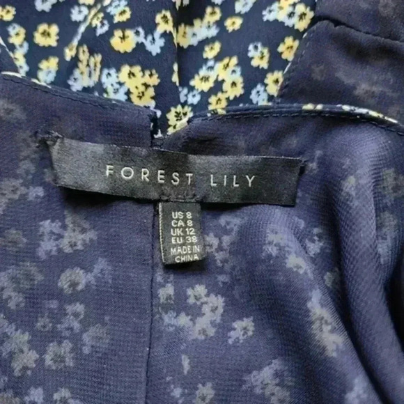 Forest Lily Romper Whimsigoth Fairy Grunge Womens 8 Y2K 90s Style Ditsy Floral - Picture 7 of 11